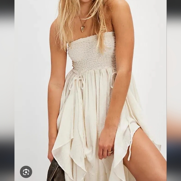 270-NWT Free People Elegant White Strapless Dress - Picture 1 of 8